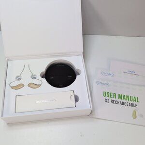 Nano OTC X2R DCI B Hearing Aids Digital Rechargeable Case Charger Accessories